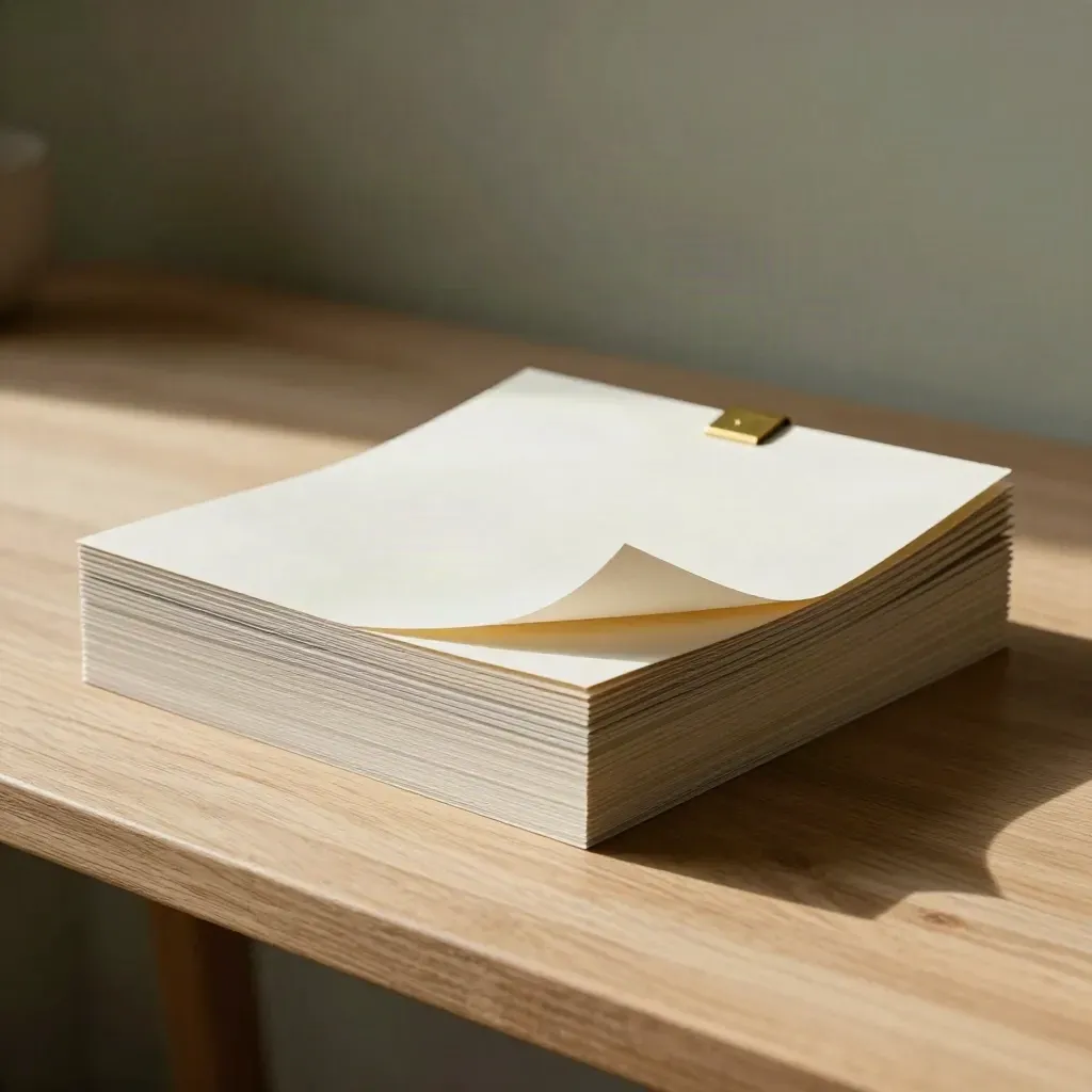 Kit de captación en capas sobre madera clara, con luz suave y detalles dorados.